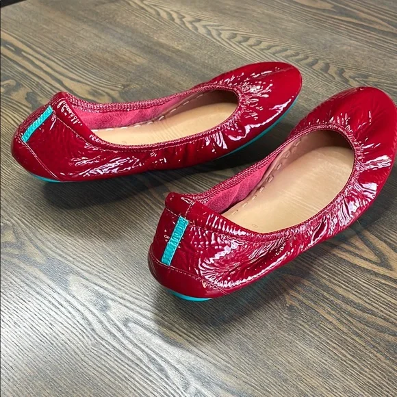 Tieks Ruby Red Patent Leather Ballet Flats - Picture 10 of 16